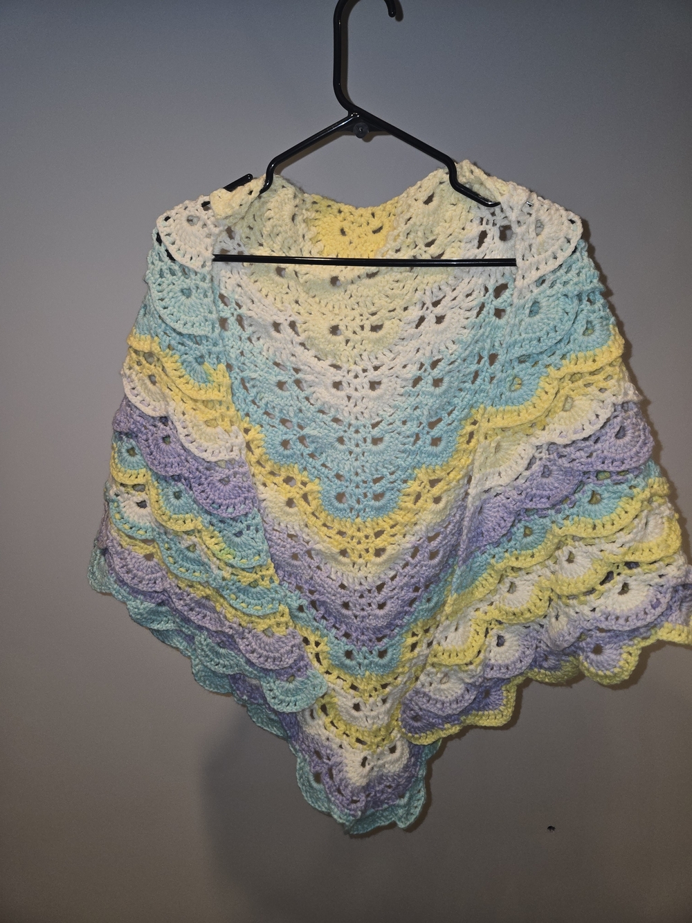 Handmade Crochet Virus Shawl Wrap - Picture 2 of 5